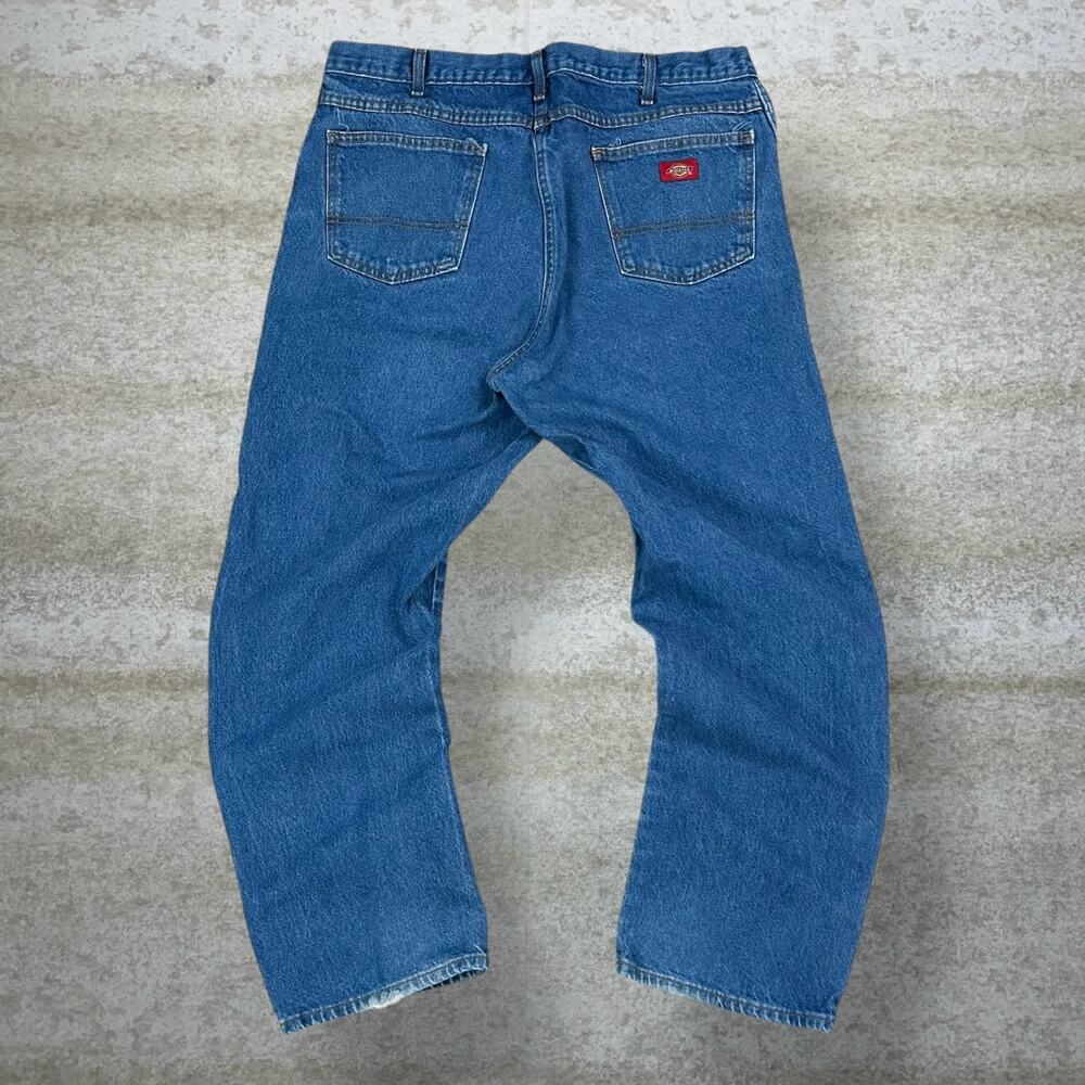 Vintage 90s Dickies Jeans 38x30 Relaxed Fit Dark Wash Denim